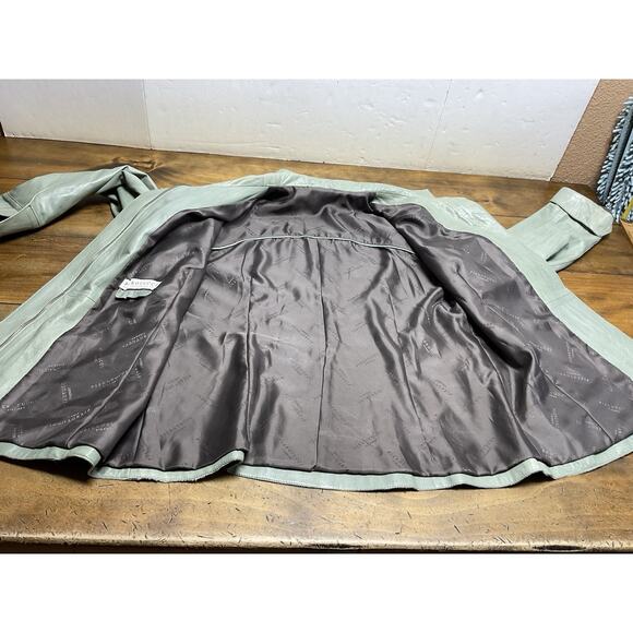 PIEROTUCCI Women’s Green leather Jacket Made In Italy - Picture 12 of 16